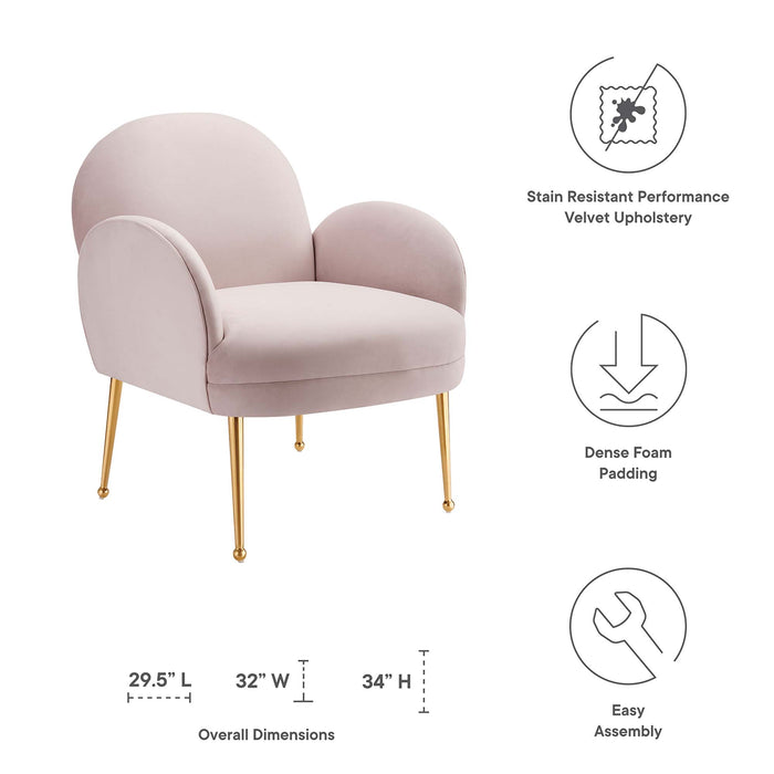 Transcend Performance Velvet Armchair