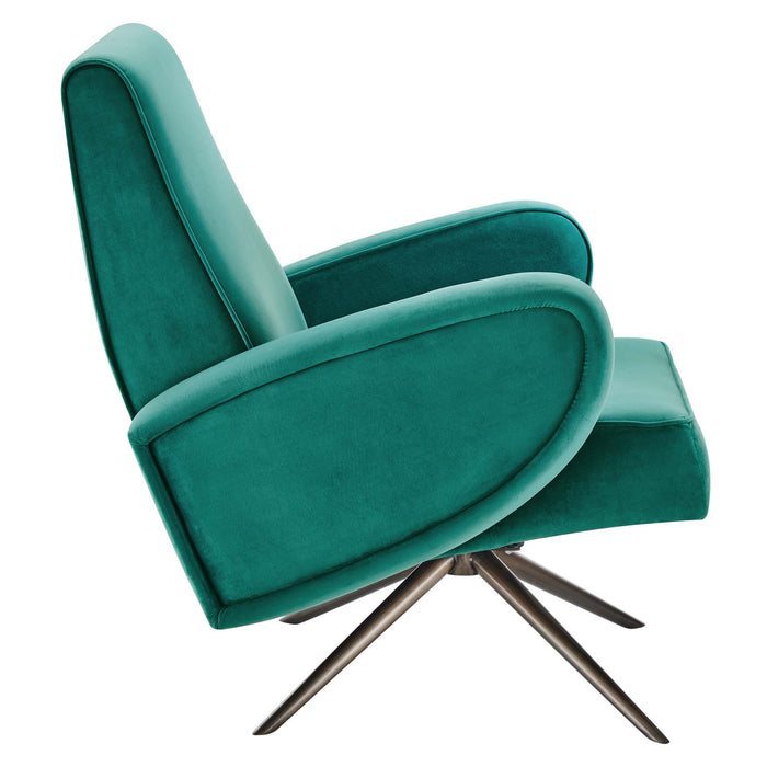 Superior Performance Velvet Swivel Chair