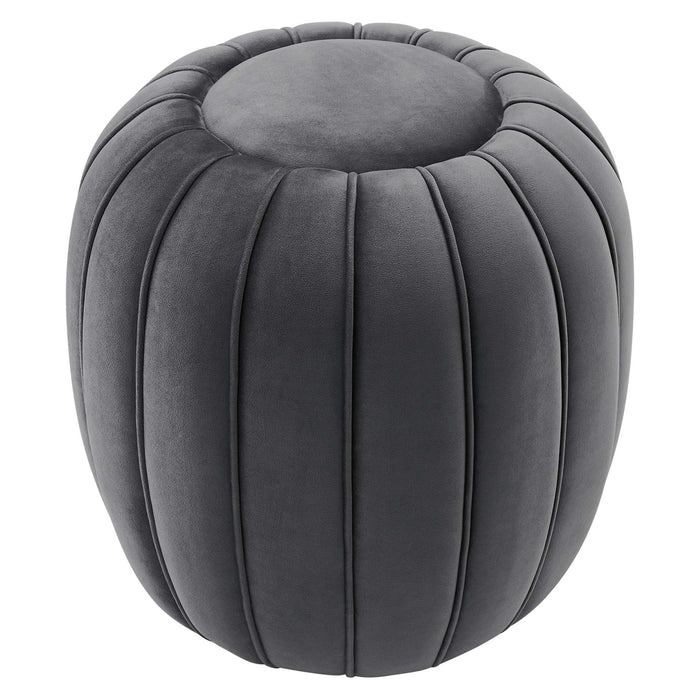 Celebrate Channel Tufted Performance Velvet Ottoman