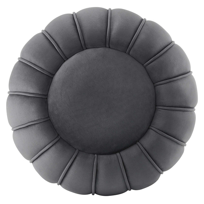 Celebrate Channel Tufted Performance Velvet Ottoman