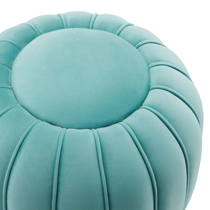 Celebrate Channel Tufted Performance Velvet Ottoman