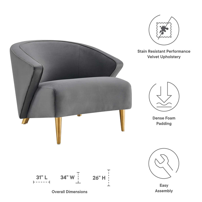 Odyssey Performance Velvet Armchair