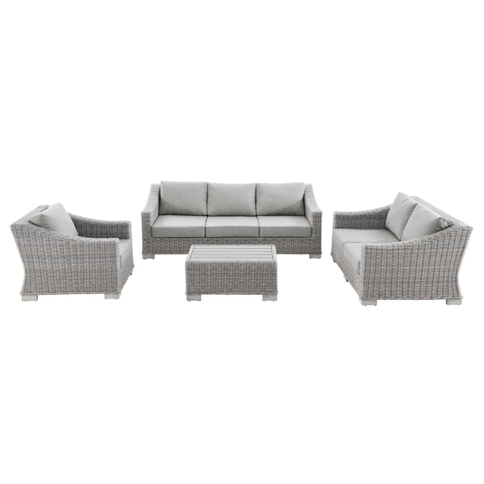 Conway 4-Piece Outdoor Patio Wicker Rattan Furniture Set