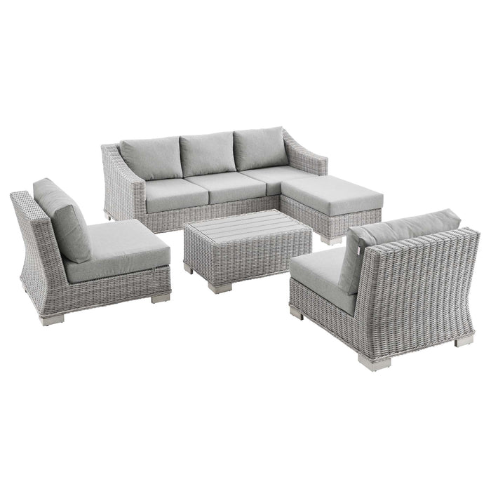 Conway 5-Piece Outdoor Patio Wicker Rattan Furniture Set