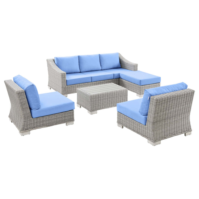 Conway 5-Piece Outdoor Patio Wicker Rattan Furniture Set