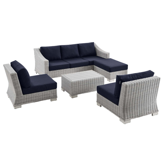 Conway 5-Piece Outdoor Patio Wicker Rattan Furniture Set