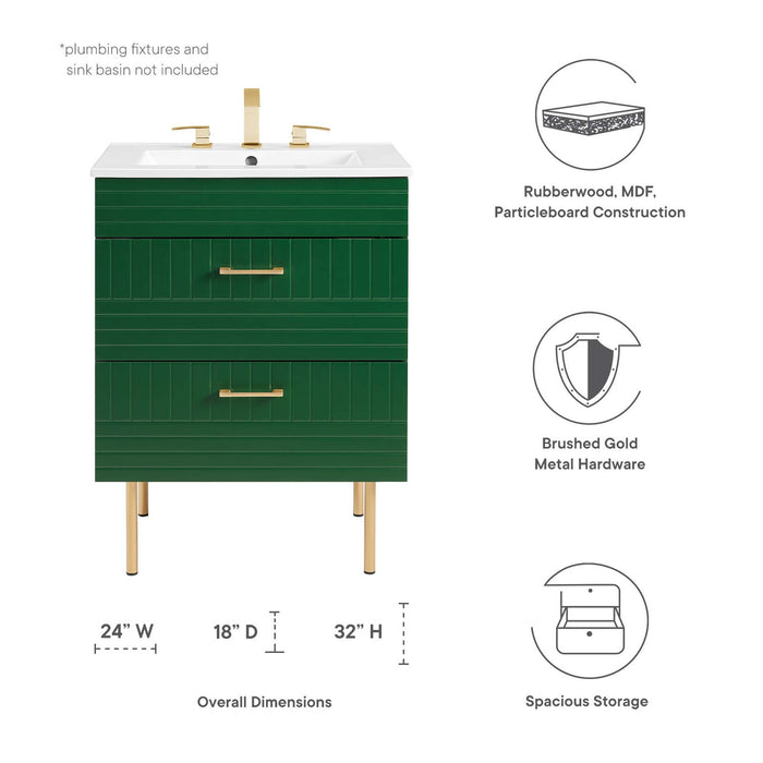 Daybreak 24" Bathroom Vanity Cabinet (Sink Basin Not Included)