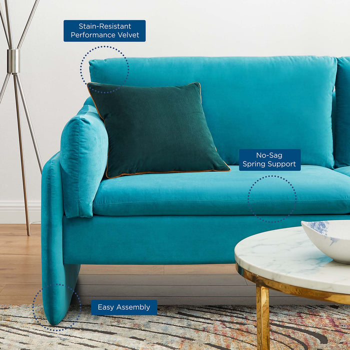 Indicate Performance Velvet Sofa