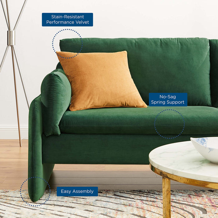 Indicate Performance Velvet Sofa