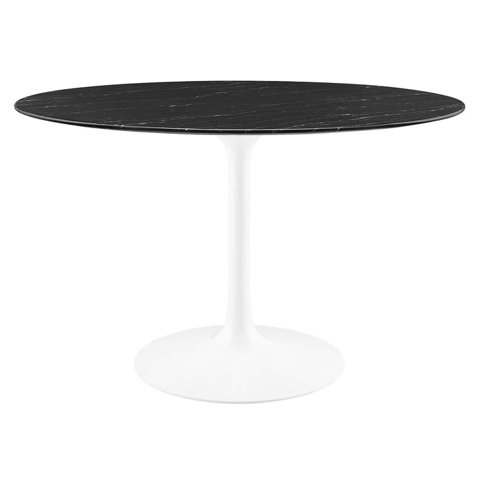 Lippa 48" Round Artificial Marble Dining Table