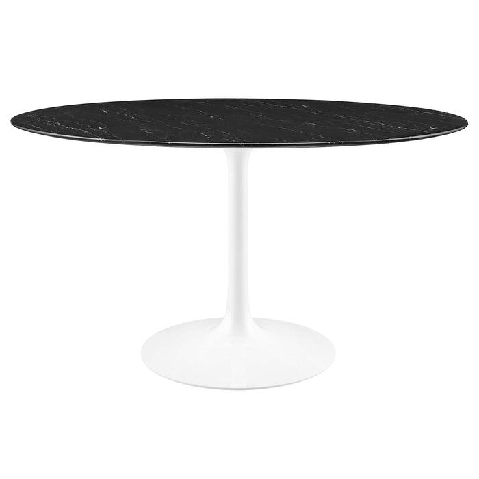 Lippa 54" Round Artificial Marble Dining Table