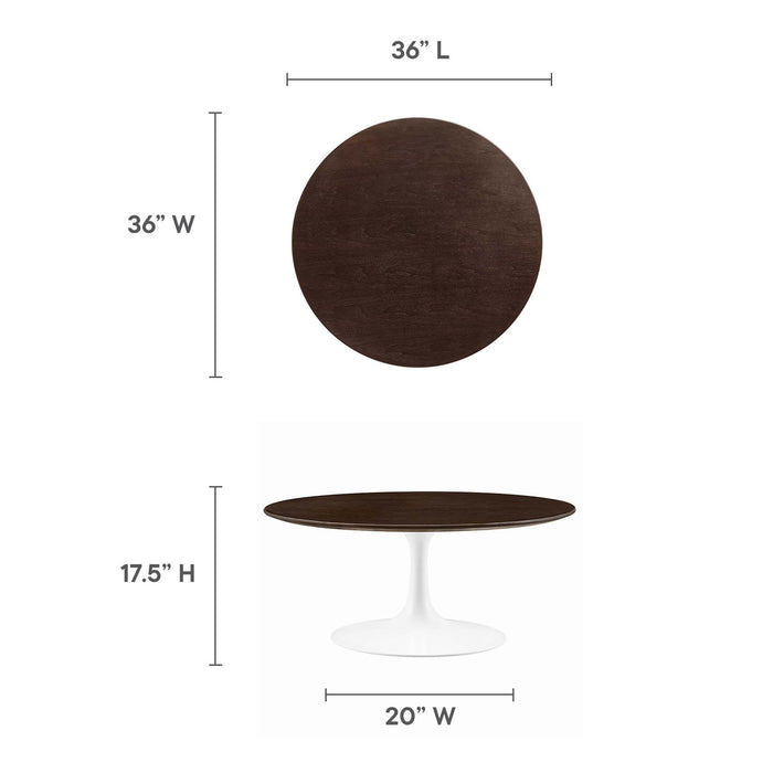 Lippa 36" Round Wood Grain Coffee Table