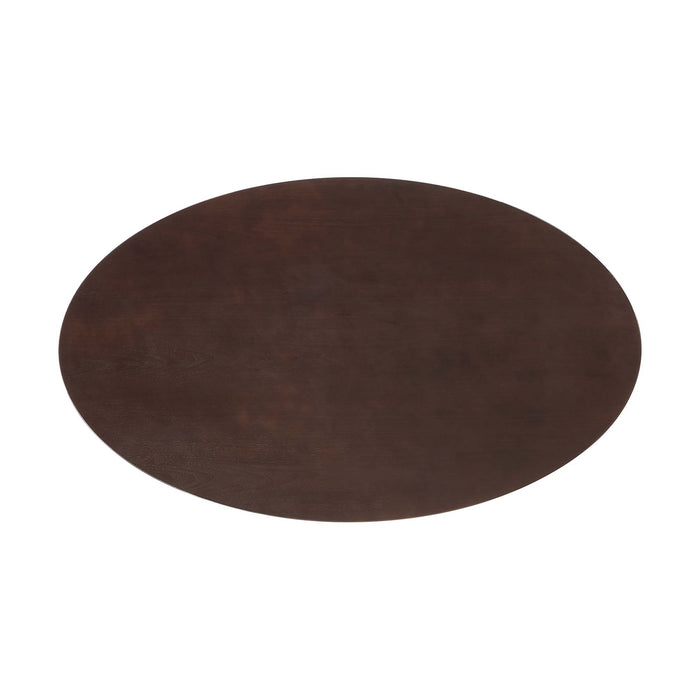 Lippa 60" Oval Cherry Walnut Wood Grain Dining Table