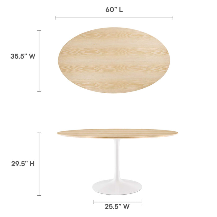 Lippa 60" Oval Natural Wood Grain Dining Table