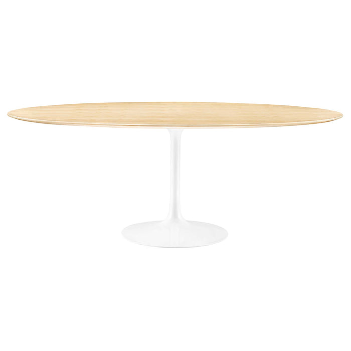 Lippa 78" Oval Wood Grain Dining Table