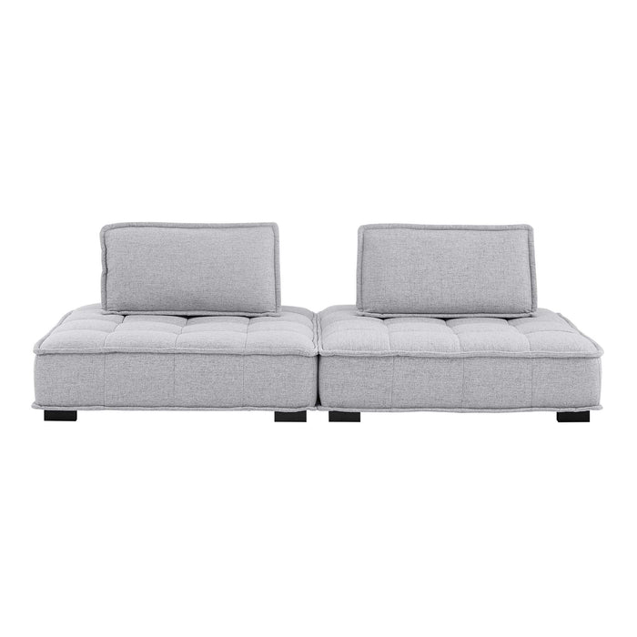 Saunter Tufted Fabric Fabric 2-Piece Loveseat