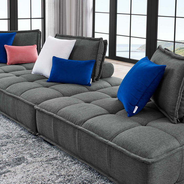 Saunter Tufted Fabric Fabric 3-Piece Sofa