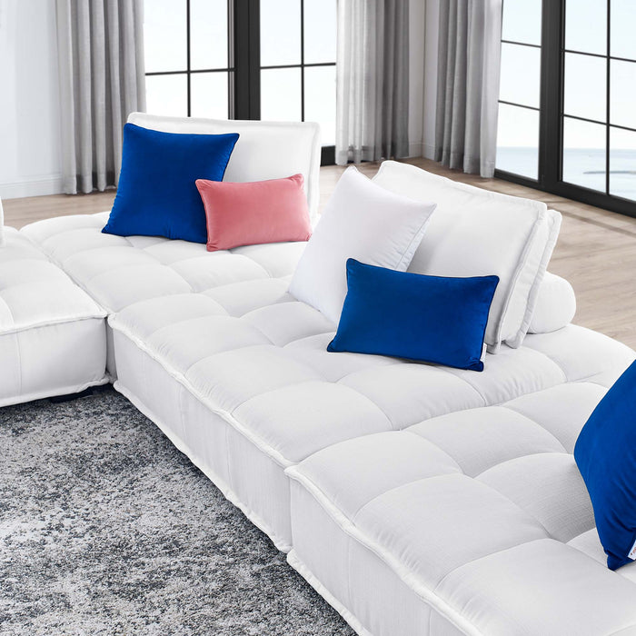 Saunter Tufted Fabric Fabric 4-Piece Sectional Sofa