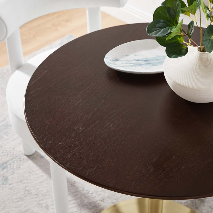 Lippa 28" Round Wood Grain Dining Table