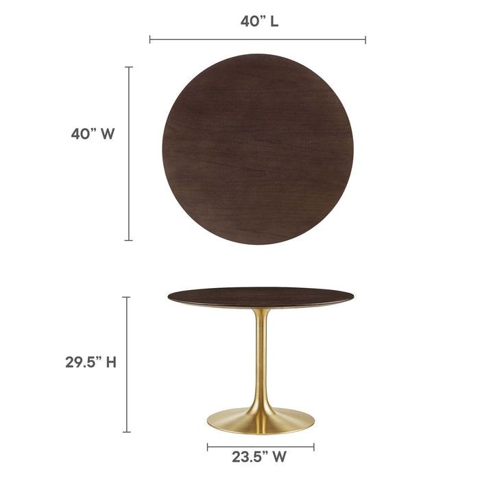 Lippa 40" Round Wood Grain Dining Table