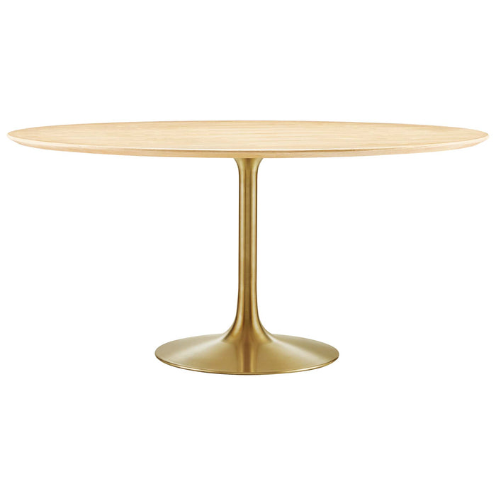 Lippa 60" Round Wood Grain Dining Table