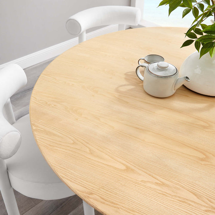 Lippa 60" Round Wood Grain Dining Table