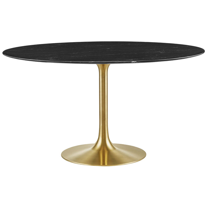 Lippa 54" Round Artificial Marble Dining Table