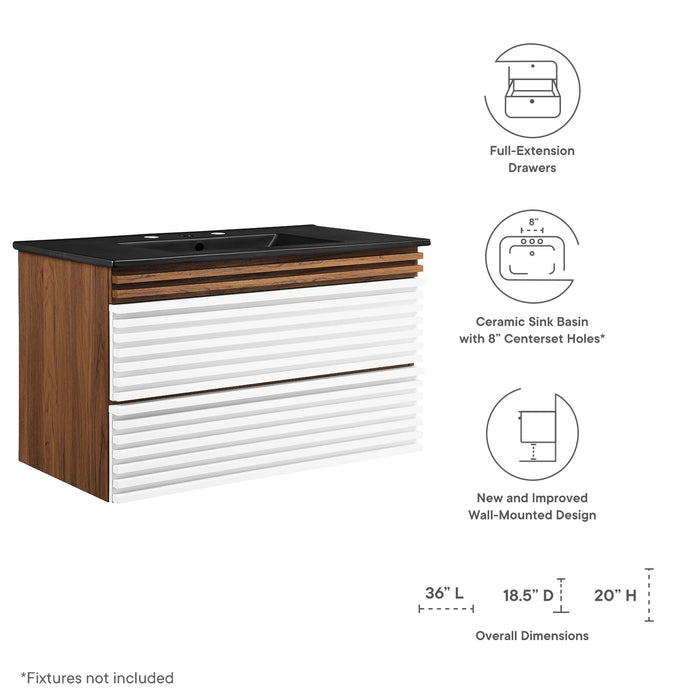 Render 36" Wall-Mount Bathroom Vanity