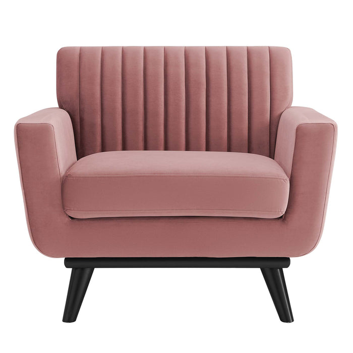 Engage Channel Tufted Performance Velvet Armchair