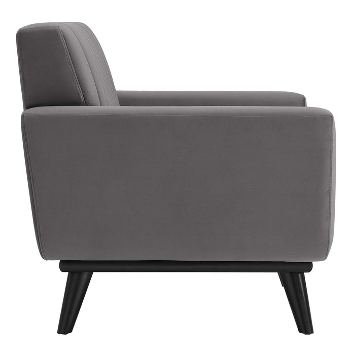 Engage Channel Tufted Performance Velvet Armchair