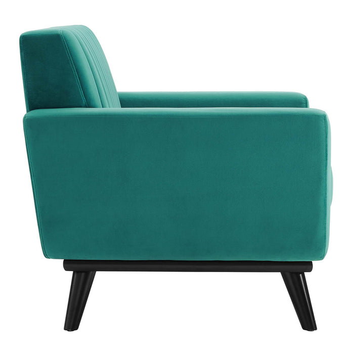 Engage Channel Tufted Performance Velvet Armchair