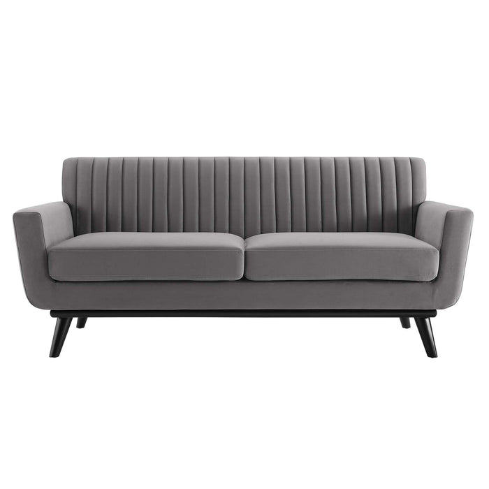 Engage Channel Tufted Performance Velvet Loveseat