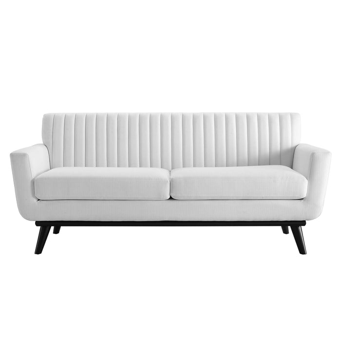 Engage Channel Tufted Fabric Loveseat