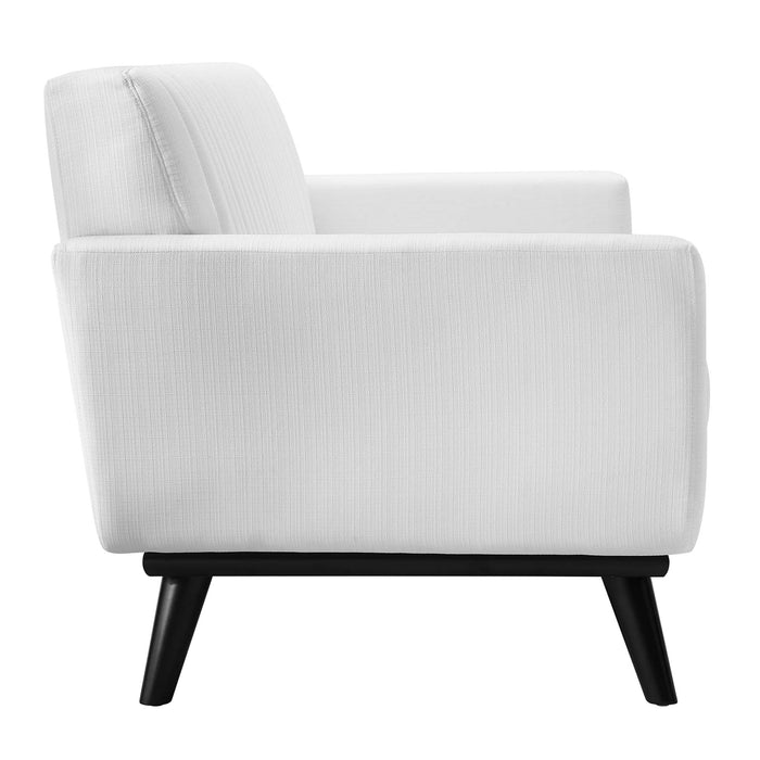 Engage Channel Tufted Fabric Loveseat