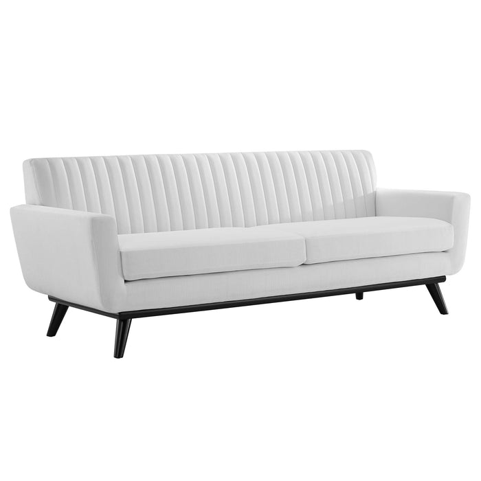 Engage Channel Tufted Fabric Sofa