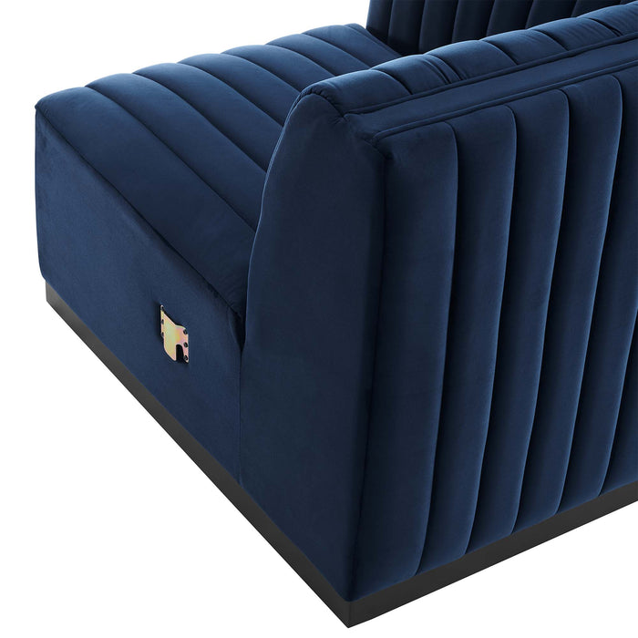 Conjure Channel Tufted Performance Velvet Left Corner Chair