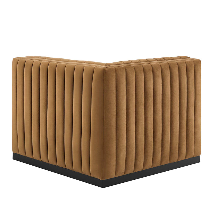 Conjure Channel Tufted Performance Velvet Right Corner Chair