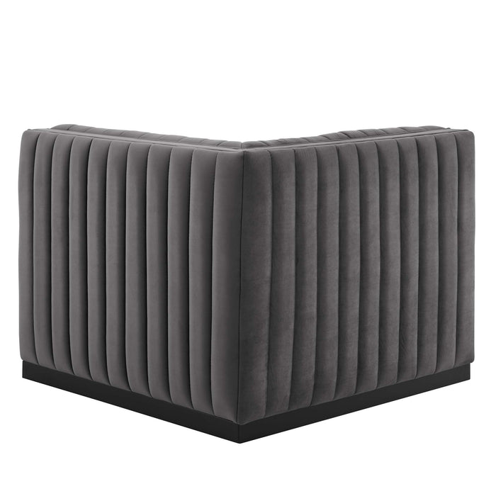 Conjure Channel Tufted Performance Velvet Right Corner Chair