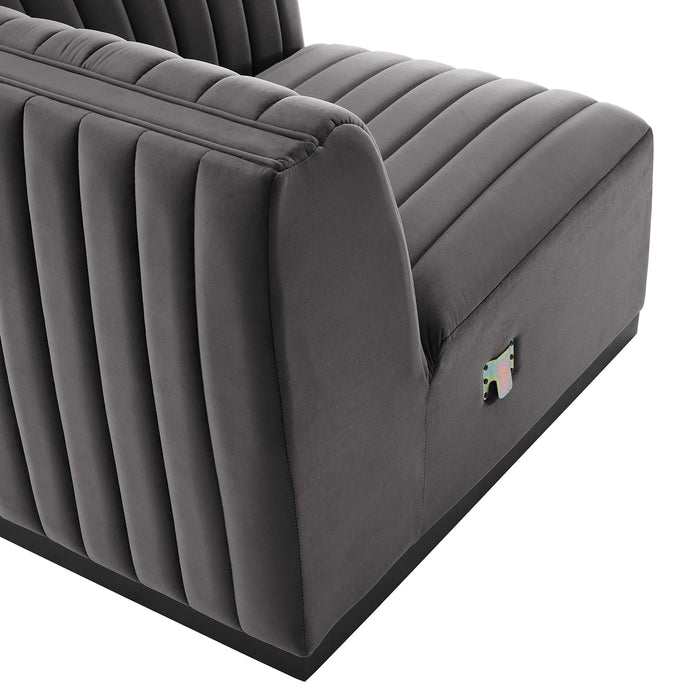 Conjure Channel Tufted Performance Velvet Right Corner Chair