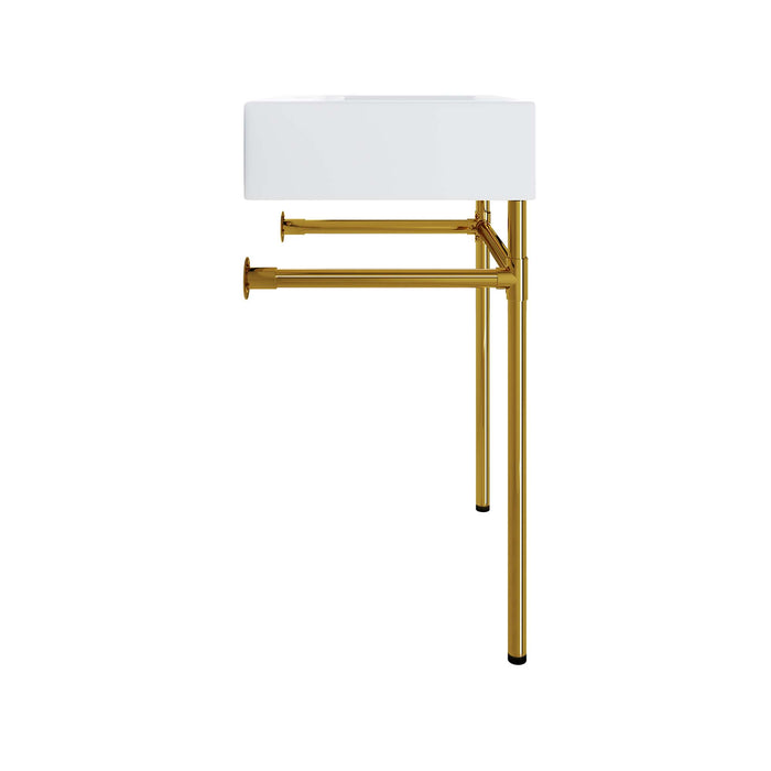 Redeem 24" Wall-Mount Gold Stainless Steel Bathroom Vanity