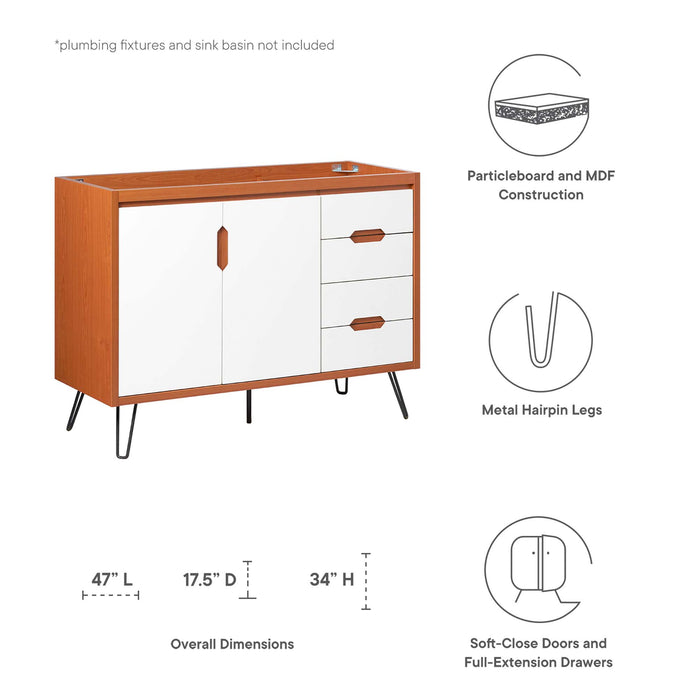 Energize 48" Single Sink Compatible (Not Included) Bathroom Vanity Cabinet