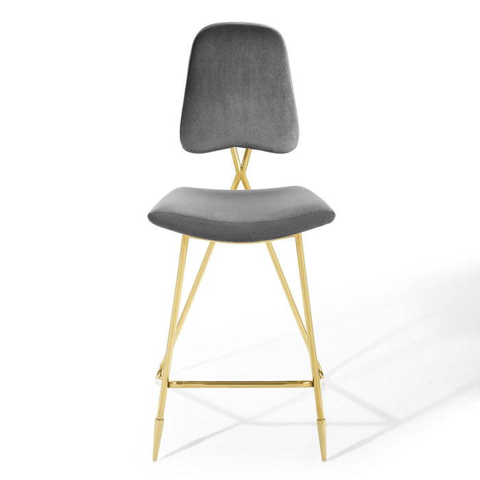 Ponder Bar Stool Performance Velvet Set of 2