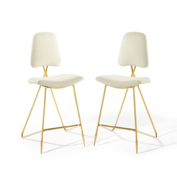 Ponder Bar Stool Performance Velvet Set of 2