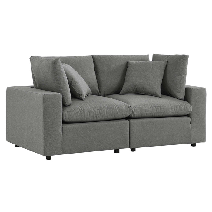 Commix Overstuffed Outdoor Patio Loveseat