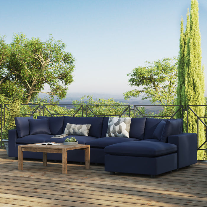 Commix 5-Piece Outdoor Patio Sectional Sofa