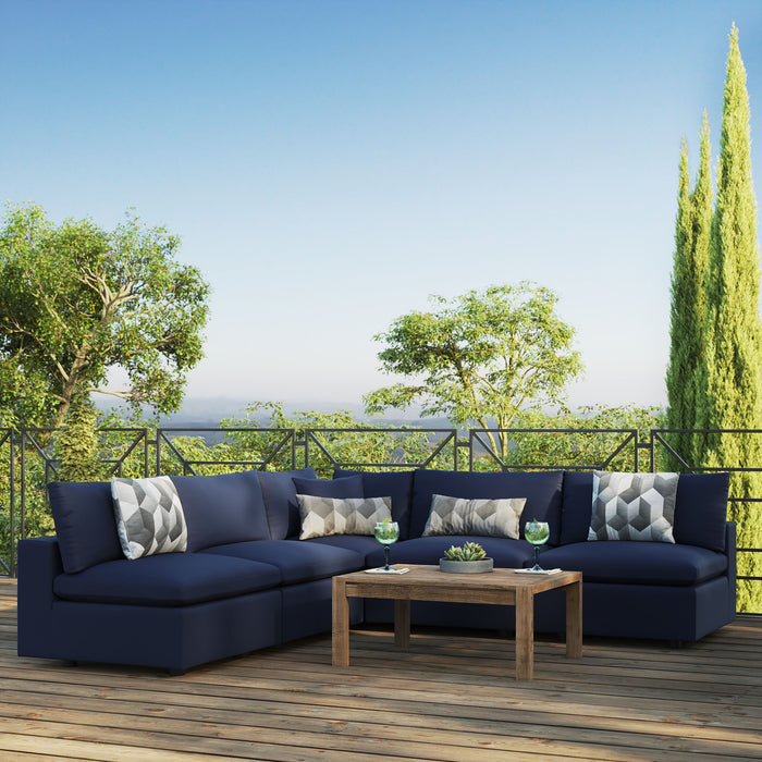 Commix 5-Piece Outdoor Patio Sectional Sofa