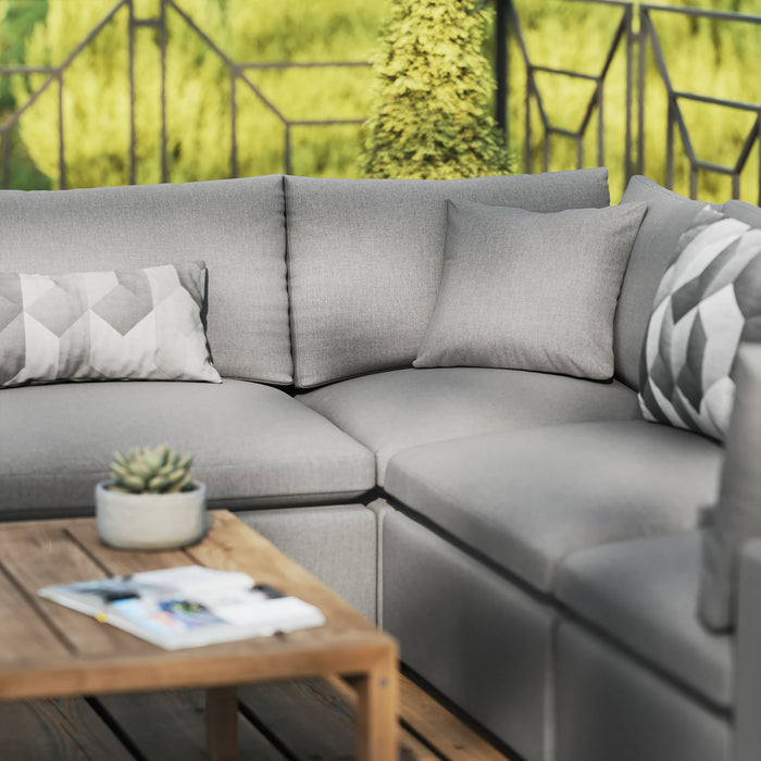 Commix 5-Piece Outdoor Patio Sectional Sofa