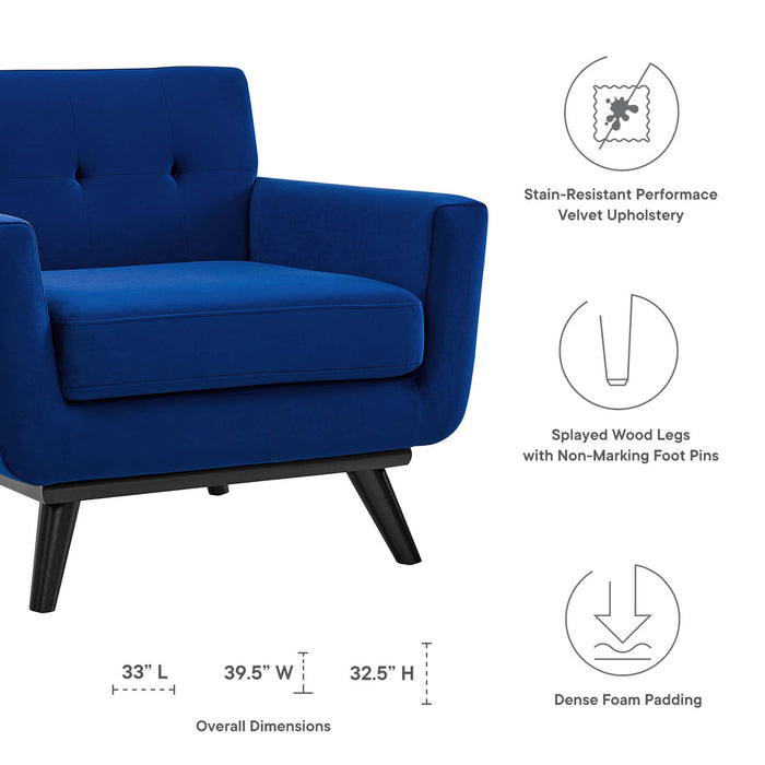 Engage Performance Velvet Armchair