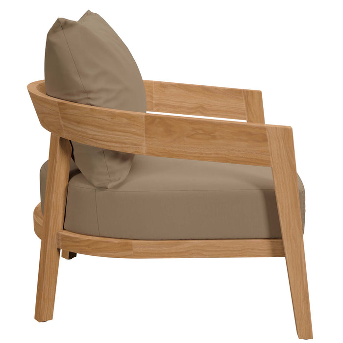 Brisbane Teak Wood Outdoor Patio Armchair