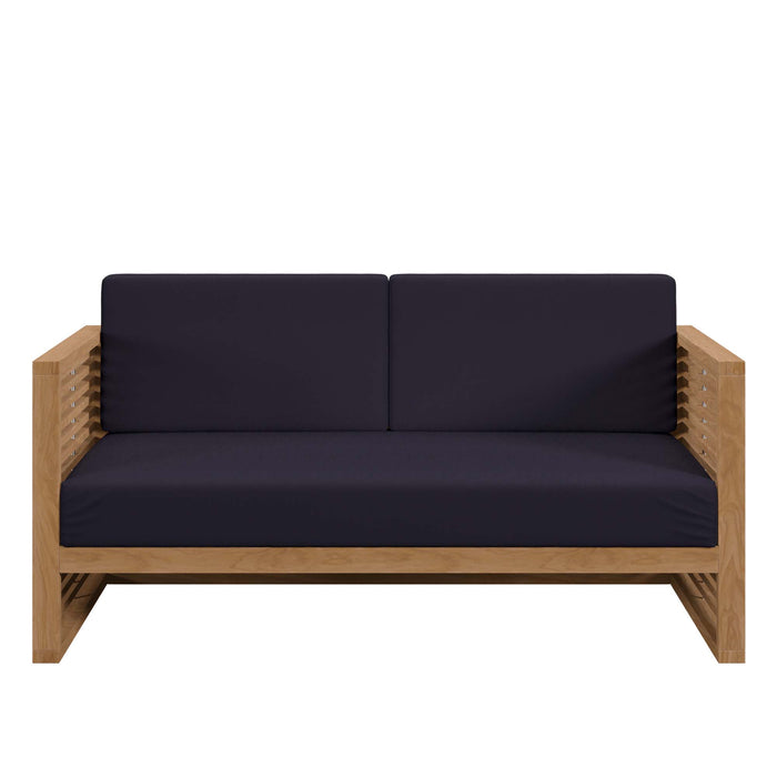 Carlsbad Teak Wood Outdoor Patio Loveseat